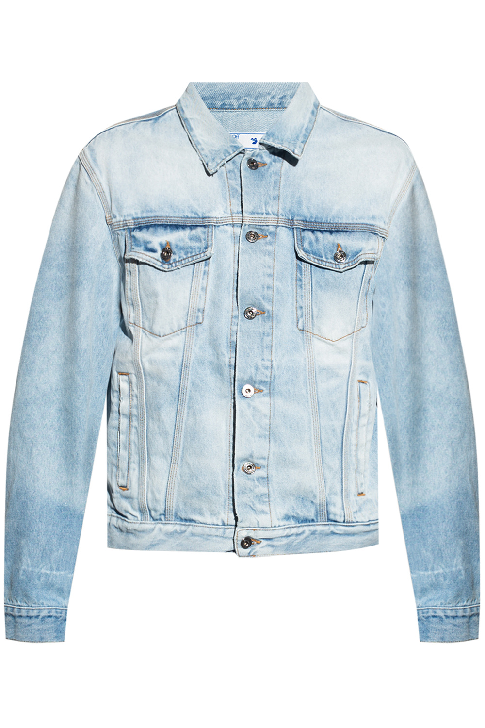 Off white 2024 jean jacket mens